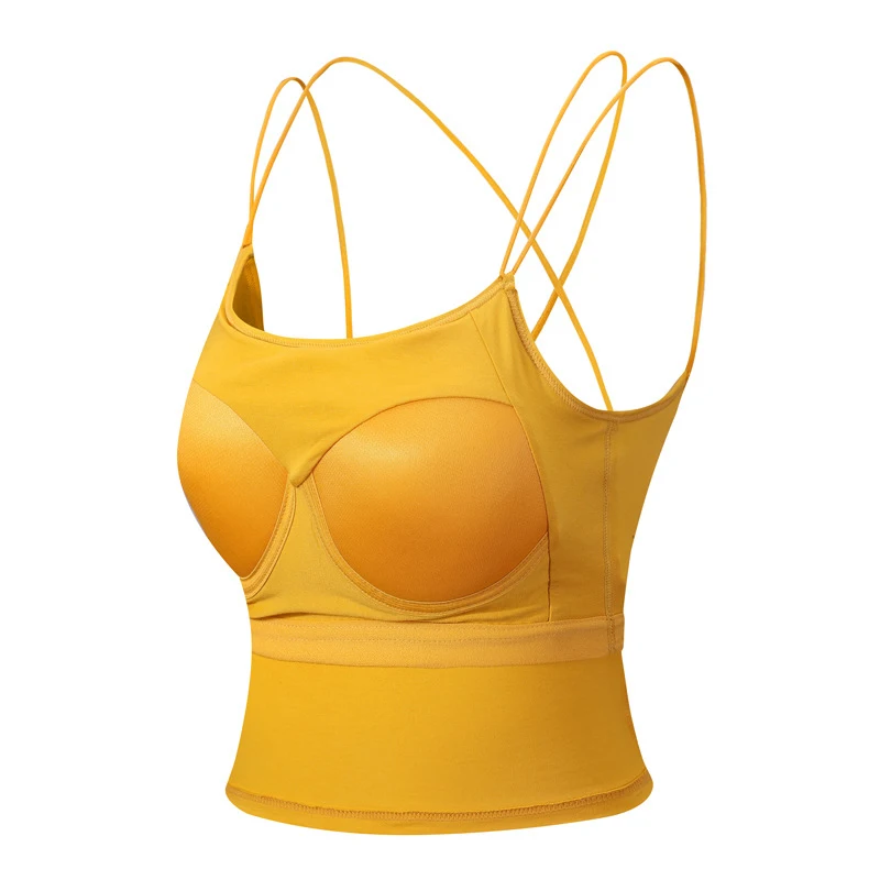 Женский бюстгальтер со встроенным бюстгальтером топ из эластичного хлопка без