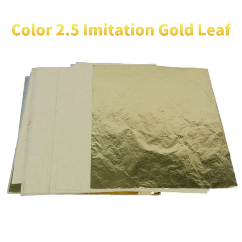 Китайский золотой лист производство 100 листов 14X14 см имитация сусальное золото из