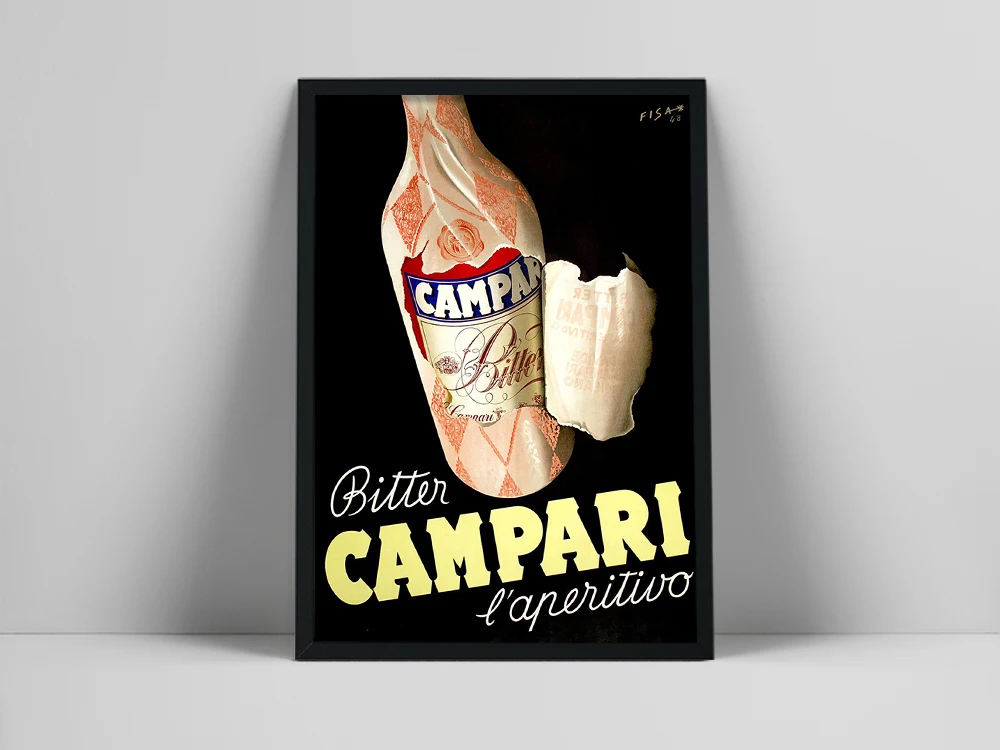 

Campari Bitter Poster, Campari Poster, Vintage Beverage, Campari Vintage advertising, Retro Affiche poster, Art Print
