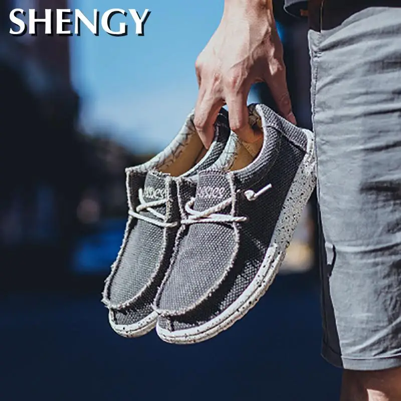 Туфли мужские из денима Вулканизированная Нескользящая износостойкая