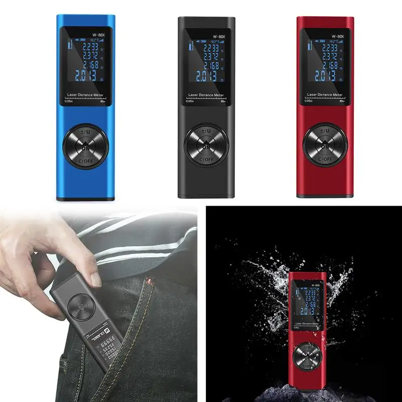 Портативный лазерный дальномер мини-лазерный Аккумуляторный 80 м цифровой