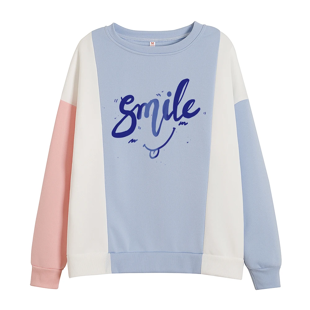 

Crewneck Harajuku Long Sleeved Autumn Warm Sweatshirts Teens Girls Funny Letters Print Oversize Hoodies Sudaderas Vintage Mujer