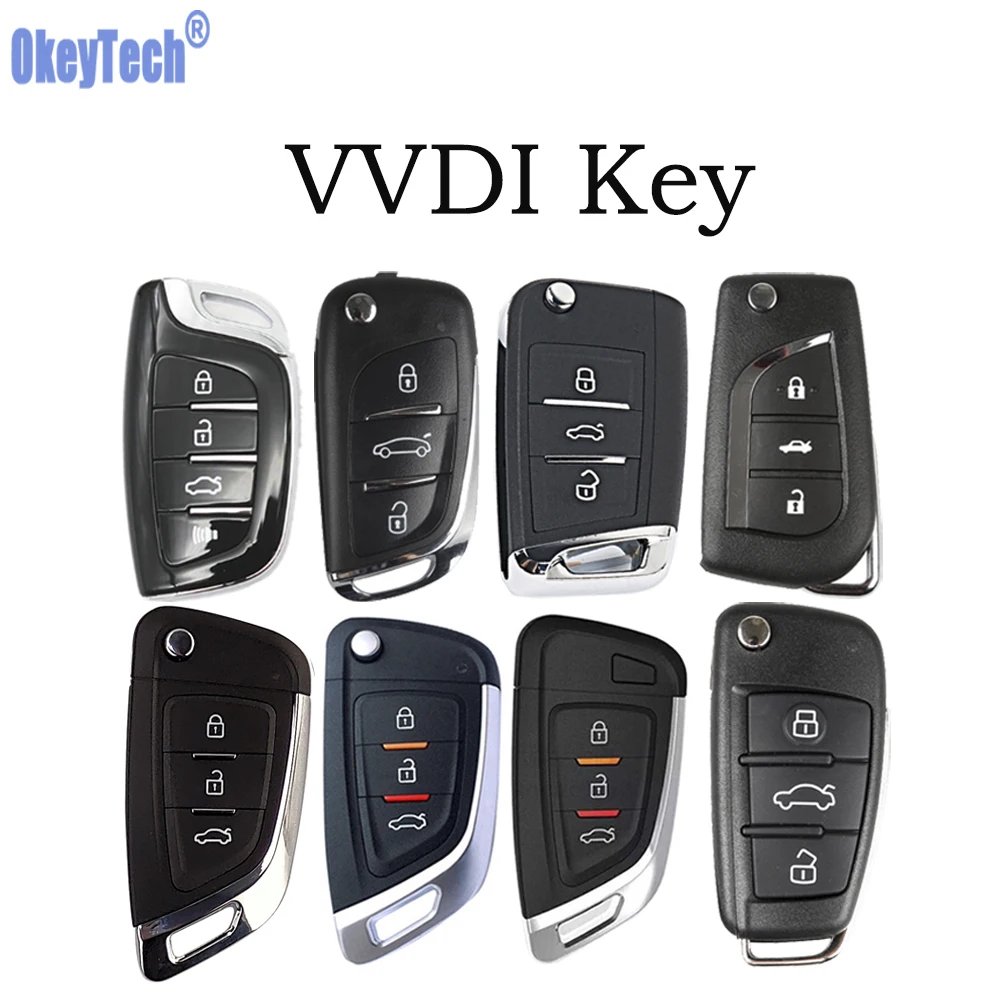 Автомобильный смарт ключ OkeyTech VVDI с 3 кнопками ручная универсальная дистанционная