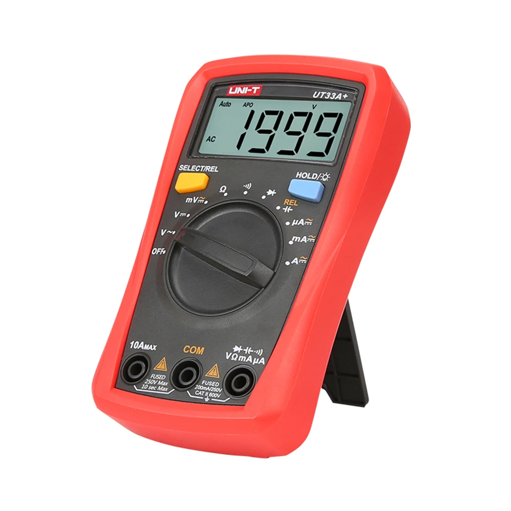 U-NIT UT58A Цифровой мультиметр DC/AC Измеритель Напряжения тока ручной Амперметр мультиметр измеритель емкости отсчетов мультитестер