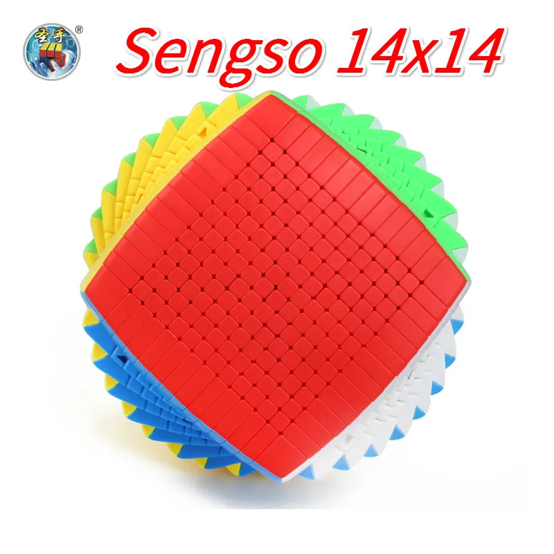 

Shengshou Sengso наволочка 14x14 14 слоев куб без наклеек 100 мм магический куб пазл 14x14 14 слоев высокий уровень игрушки для детей