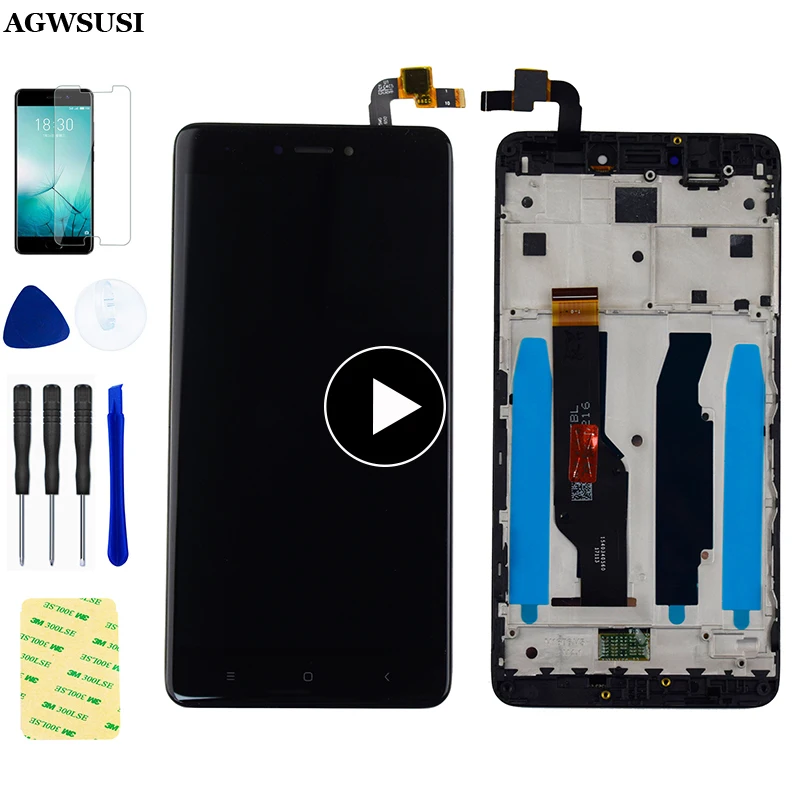 

ЖК-дисплей с сенсорным экраном для Xiaomi redmi note 4X, Redmi Note 4 глобальная версия, ЖК-дисплей с Snapdragon 625 в сборе с рамкой