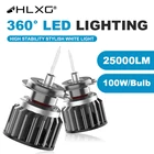 2 шт., Автомобильные светодиодные лампы H1 H8 H11 100 Hb3 Hb4 6500 к 360 лм