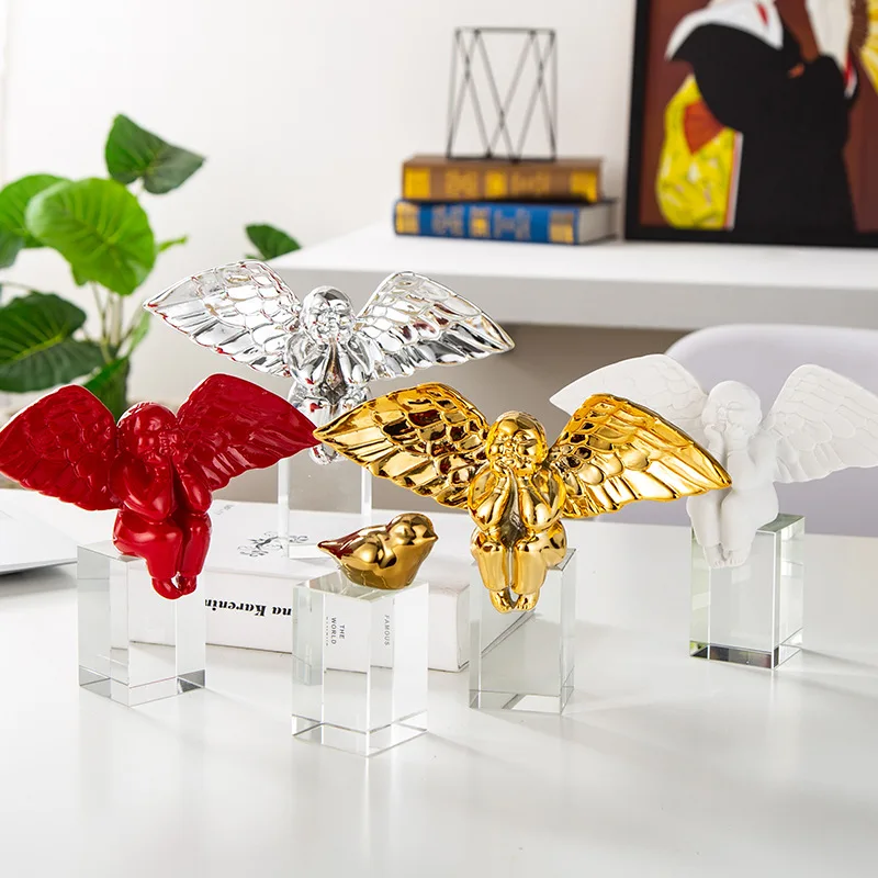 

Nordic Home Resin Fat Angel Decoration Creative Bedroom Desktop Decoration Soft Home Crystal Crafts Gift Home Decoration