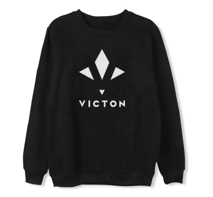

Свитшот Viction с логотипом флисовый, черный/белый