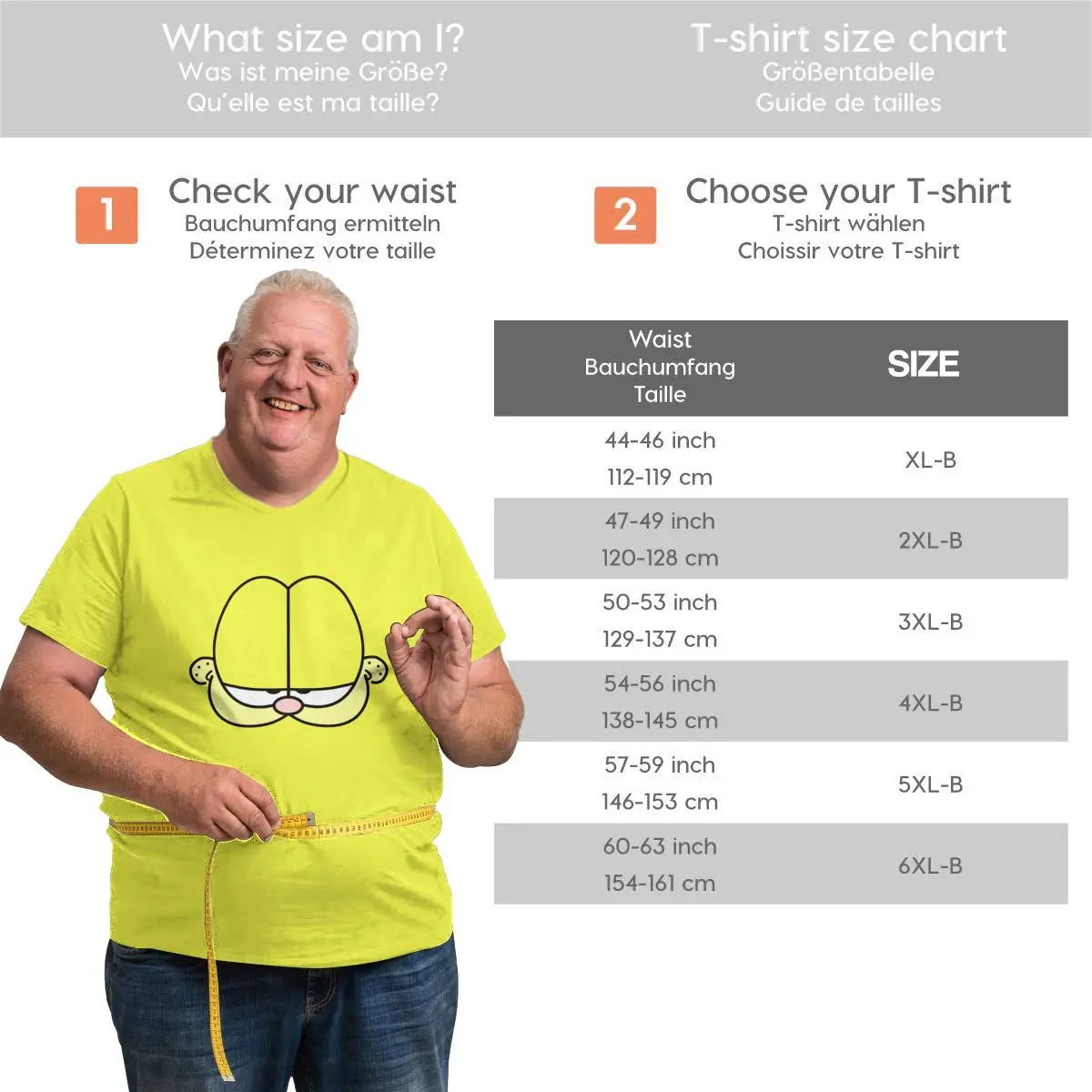 

Men T-Shirts Garfield Unique Cotton Big Tall Tee Shirt Funny Meme Cat Cartoon T Shirts Round Neck Clothing Large 4XL 5XL 6XL