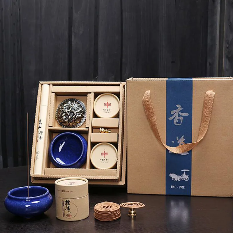 Dark Blue Подставка для ароматических палочек Insence горелки хранения Arredo Каса порта благовоний подарки украшения дома аксессуары Porte Encens Censer - Цвет: Dark Blue