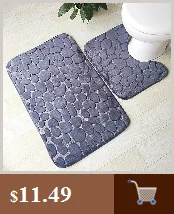 Zeegle 3pcs Bathroom Mat Set Anti-slip Bathroom Floor Mats Lid Toilet Cover Microfiber Bath Mat Bathroom Rug and Toilet Mat Sets