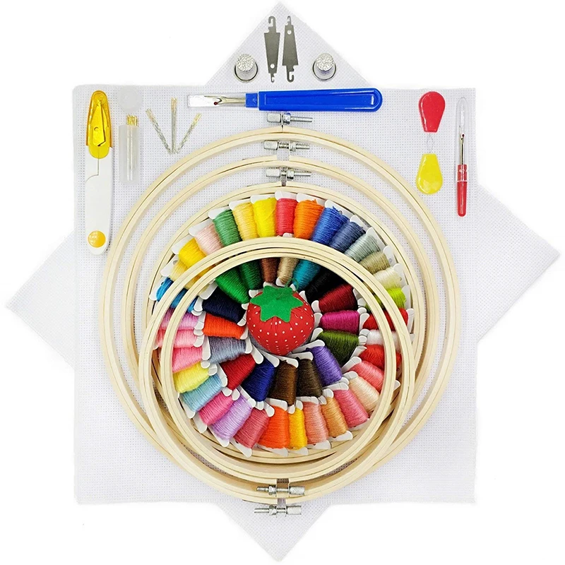 Набор для вышивания дома сделай сам косынки обруч рамка крючок ткани швейные