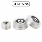 10 шт.лот, открытые пластиковые колеса для ПК, пассивное круглое колесо, шкив, передаточное колесо и V-образный паз, пассивное для ЧПУ, V-слот