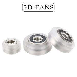 10 шт.лот, открытые пластиковые колеса для ПК, пассивное круглое колесо, шкив, передаточное колесо и V-образный паз, пассивное для ЧПУ, V-слот