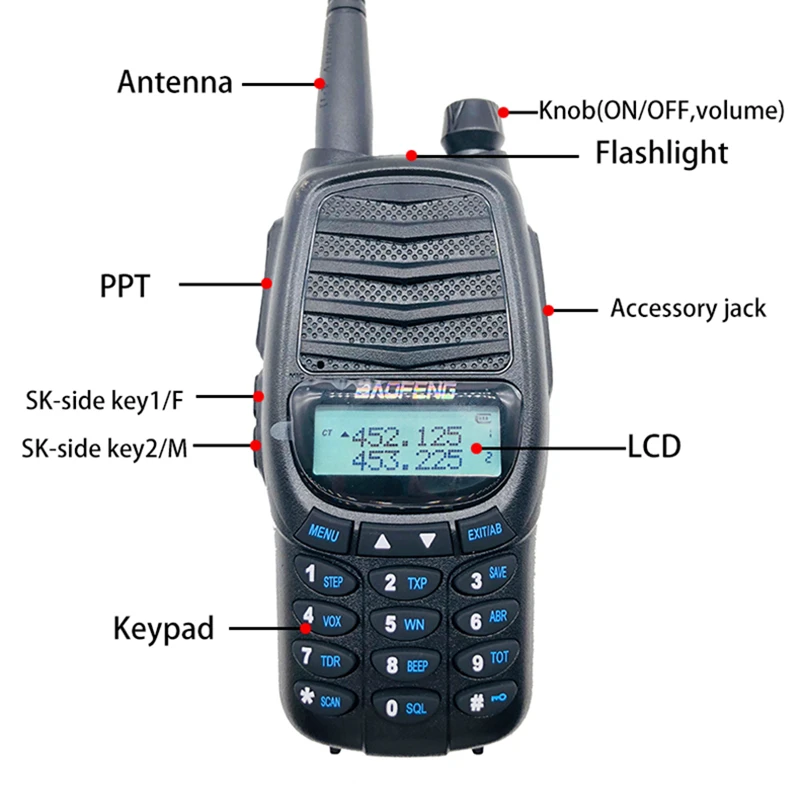 8 Вт Baofeng UV990 рация 10 км двухдиапазонный PTT трансивер VHF/UHF портативный CB Ham Радио