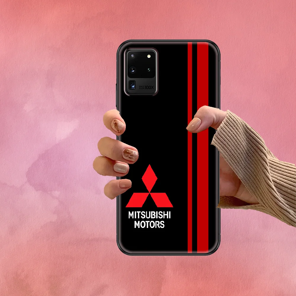 

Soprt Car M-Mitsubishi Phone case For Samsung Galaxy Note 4 8 9 10 20 S8 S9 S10 S10E S20 Plus UITRA Ultra black fashion Etui tpu