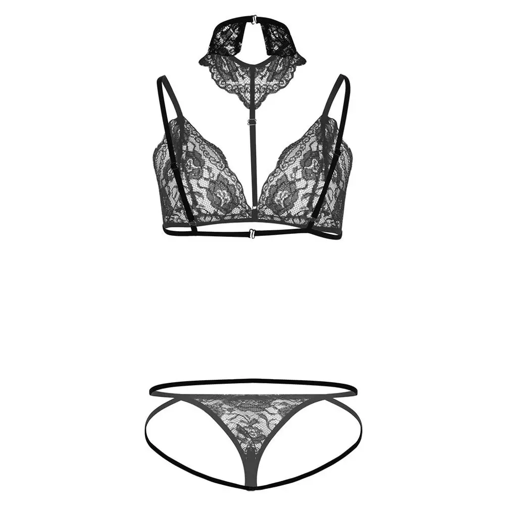 Сексуальный Кружевной Комплект эротического нижнего белья женский модный