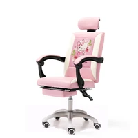 quality white cute cartoon gaming chair bedroom comfortable computer seat swivel anchor adjustable pink girls lovely gifthotsale