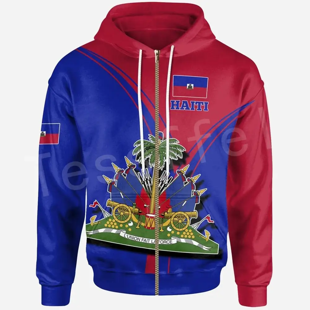 

Tessffel Country Emblem Flag Caribbean Sea Haiti Island Retro Pullover Men/Women Tracksuit Jacket 3Dprint Streetwear Hoodies A41