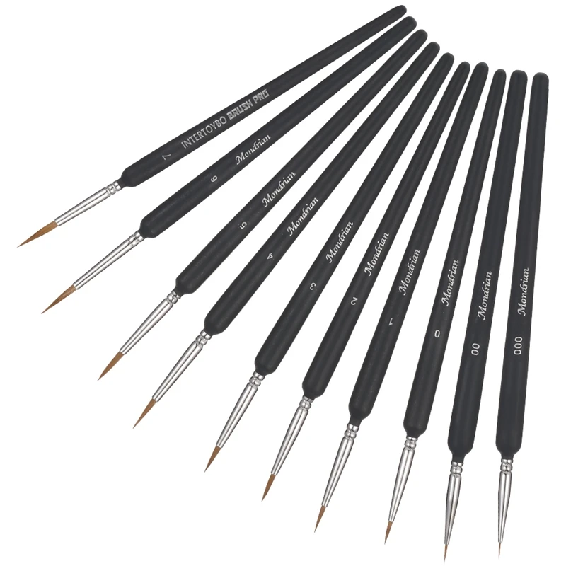 10 шт./компл. из гуашь акварель картина ручной росписью изогнутым наконечником