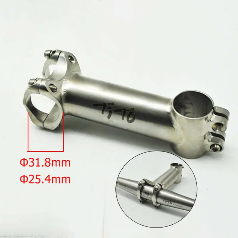 25.4mm 31.8mm 5° / 10° 17° Ultralight Titanium Alloy Mountain MTB Bike Bicycle Handlebar Stem GR9 titanium alloy | Спорт и