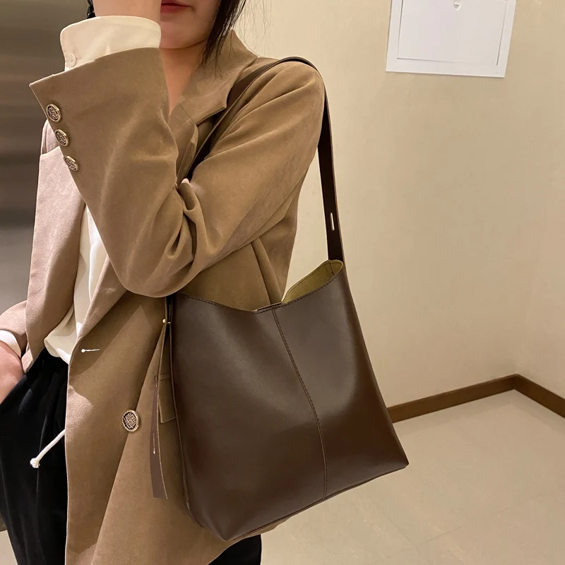 

Women's Solid Color Messenger Bag Handbag PU Single Shoulder Handbag Single Shoulder Bag