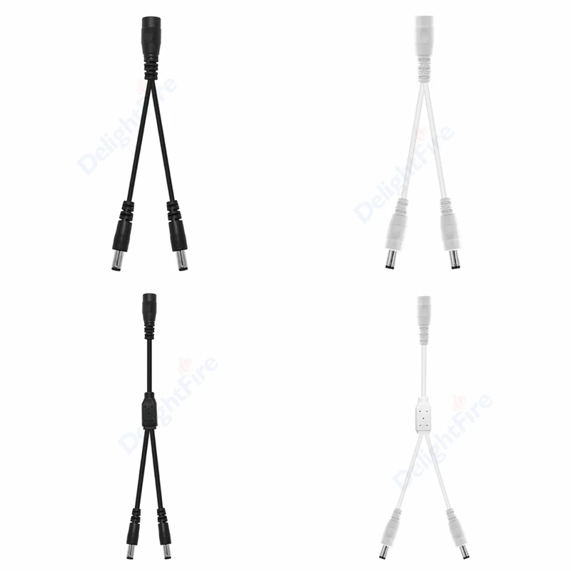 

5.5mm*2.1mm DC 1 To 2 3 4 5 Way Power Splitter Cable Jack Connector Female Male Y Cable For LED Strip Power Adapter CCTV Camera