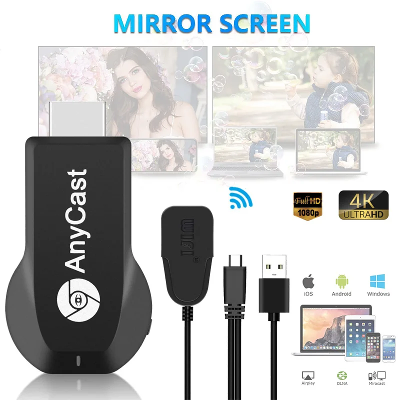 Адаптер Anycast HDMI для беспроводного дисплея Wi-Fi ТВ-приемник 1080P поддержка iPhone |