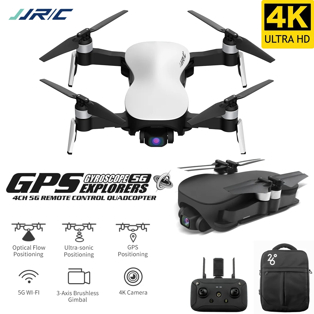 5G WIFI FPV gps Дрон с камерой 4K вертолет три оси анти встряхивание авто стабилизация