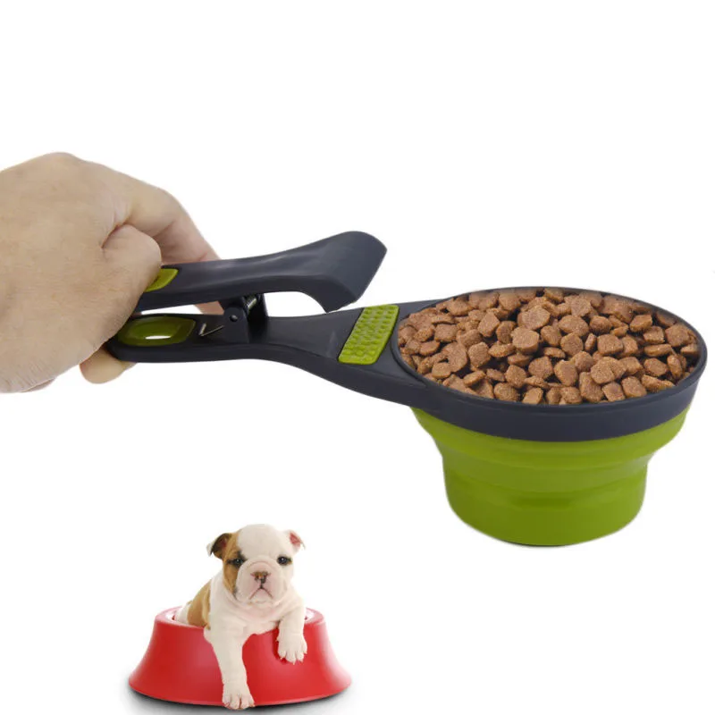 Складной уплотнительный зажим для домашних животных кошек собак мерный стакан