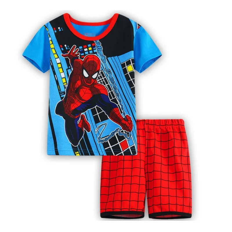 

Summer Children Short-Sleeved Pajamas T-shirt Shorts Pajamas Sets Child Boy Girl Cartoon Pajamas Baby Sleepwear Suit