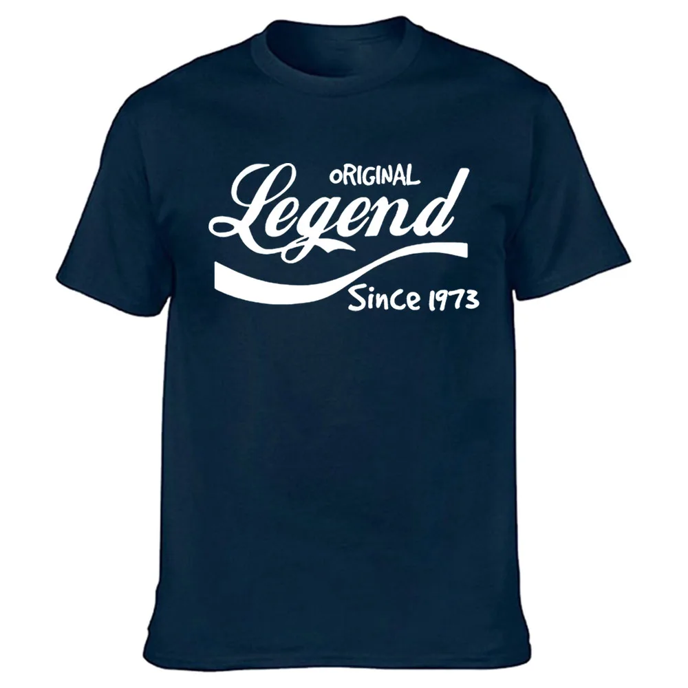 

Fashion Legend Since 1973 T-Shirt Funny 48th Birthday Gift Top Dad Husband Brother Cotton Tshirt Men Clothing Tops Tees