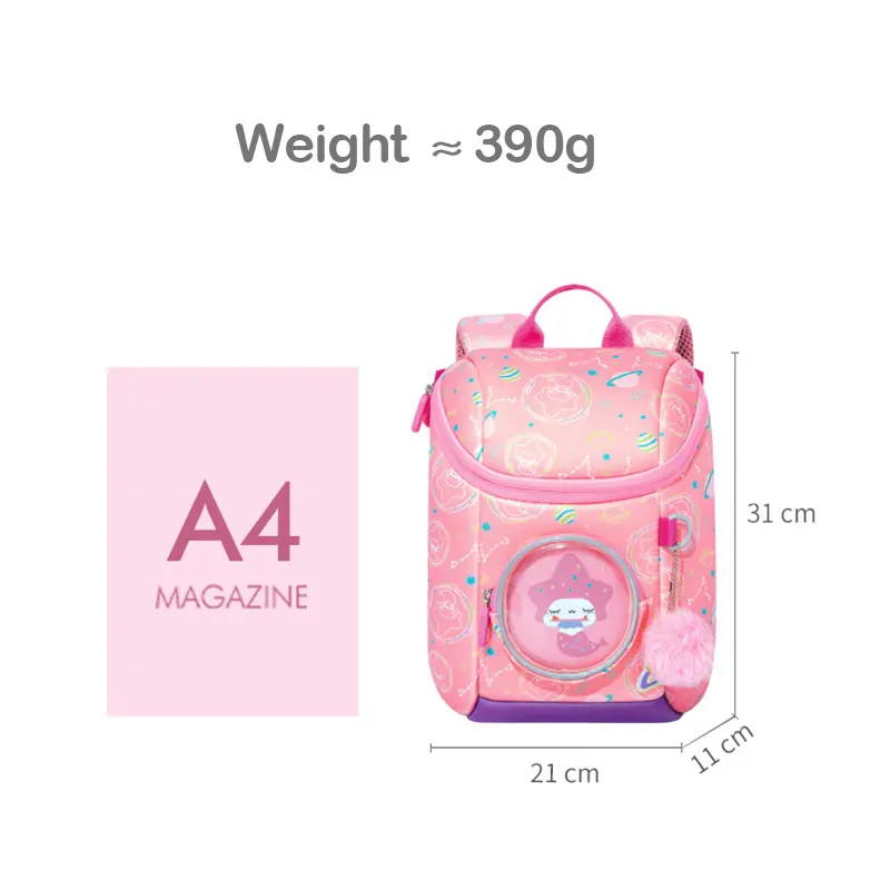 School Bags for Girls Pink Anime Kid Kindergarten Mochila Cartoon Outdoors Backpack Lightweigh Elementary Bookbag | Канцтовары для