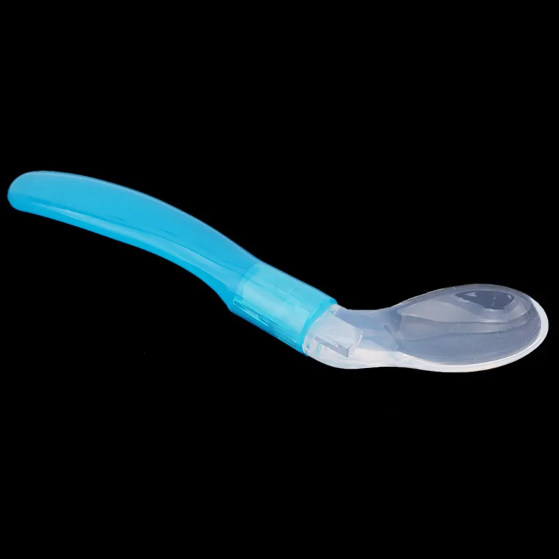 

Solid 1pcs Baby Feeding Spoons BPA Free Soft Silicone First Stage Infant Kids Spoons Training Spoons 3 Color