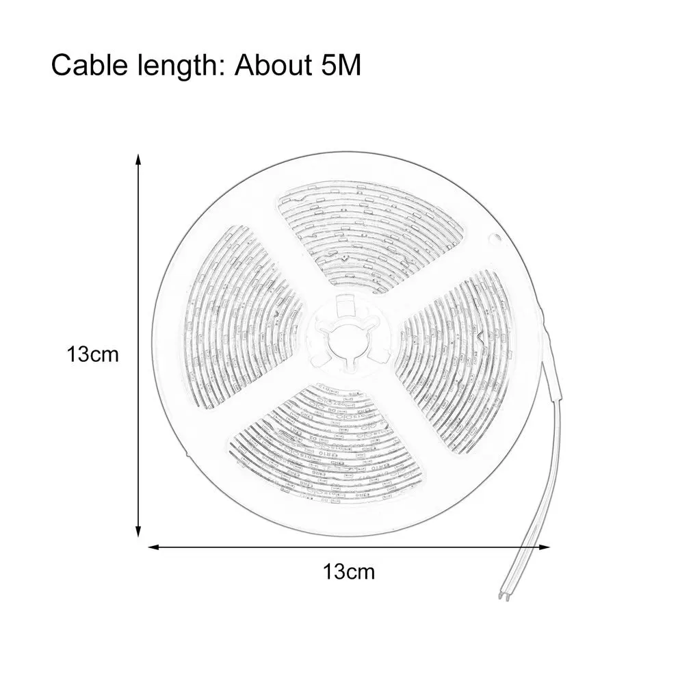 

5M/3528/300 LED Waterproof Single LED Strip Lamp 12V Warm Cool White SMD Ribbon Strips For Ceiling Counter Cabinet Light Belt