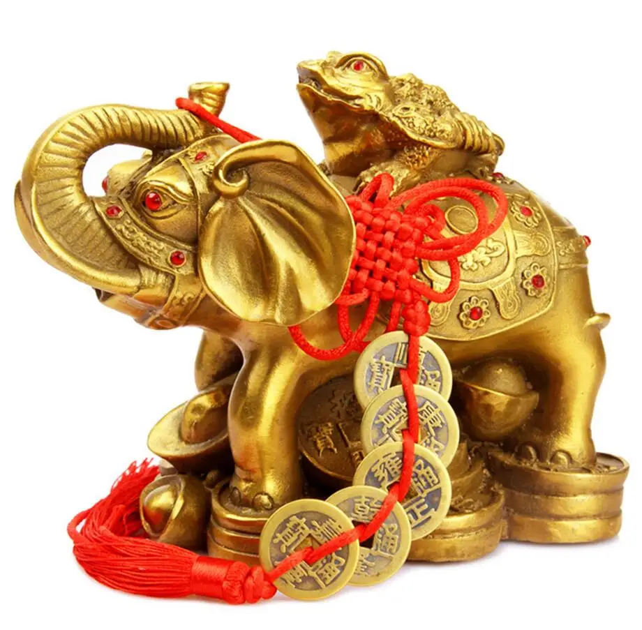 

Copper Statue Pure copper elephant, Golden Toad elephant, Fengshui ornament, decoration, home crafts, ornaments, direct sales of