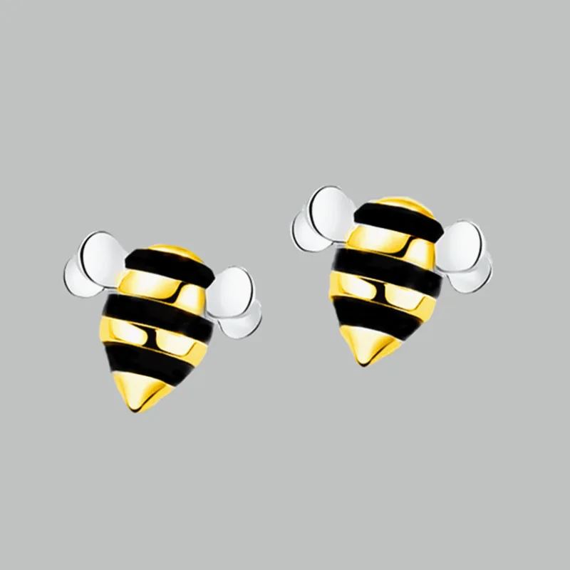 

Bee Fresh Korea Sweet Cute Creative Silver Color Temperament Personality Trendy Female Stud Earrings