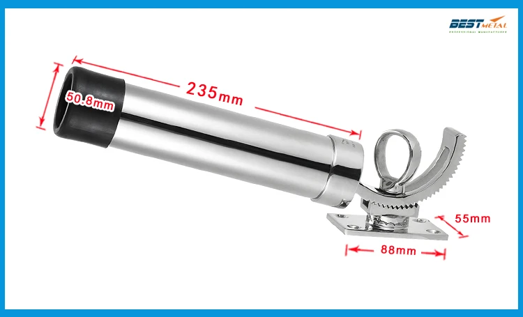 Регулируемое съемное крепление для удочки BSET MATEL 2 шт./лот из нержавеющей стали 316