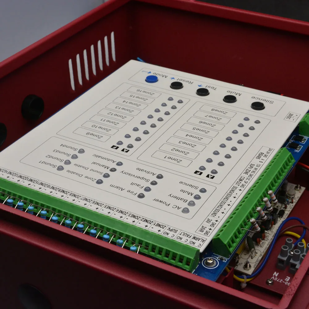 16 проводных зон обычная плата управления пожарной сигнализацией поддержка
