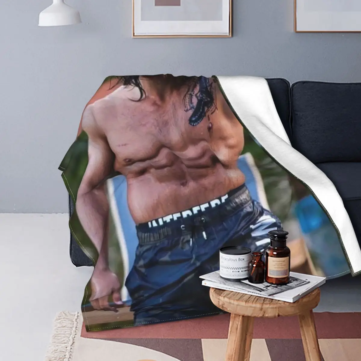 

Can Yaman Hairstyle Blanket Coral Fleece Plush Printed Actor Model Muscles Soft Throw Blanket for Bedding Car Plush Thin Quilt