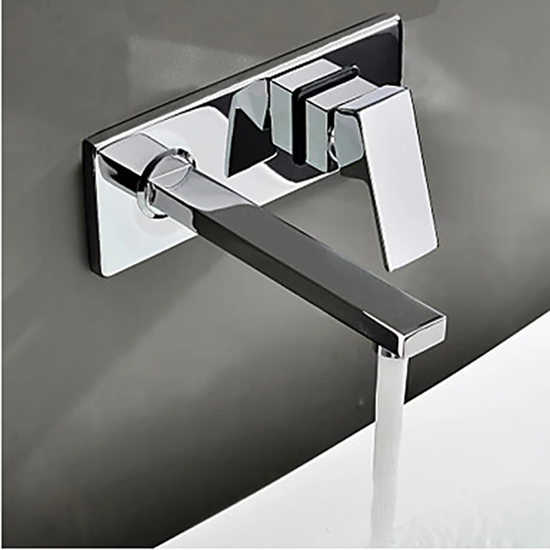 langyo free shipping into the wall washbasin water tap three piece set flush faucet bathroom cabinet basin mixer br 320 free global shipping
