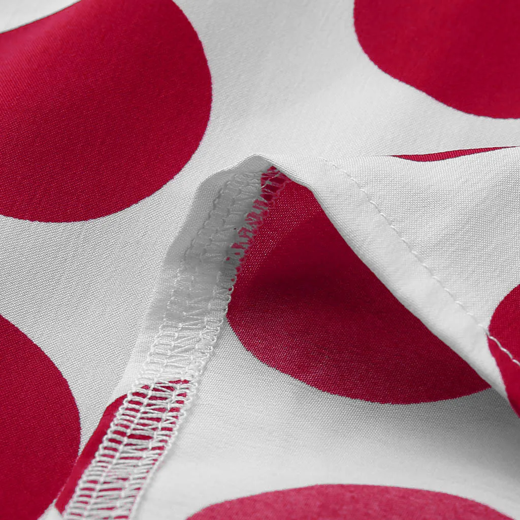 

2019 Bohemian Women Sexy Vintage Party Vestidos V Neck Polka Dots Pockets Splicing Floral Printed Sleeveless Maxi Dress