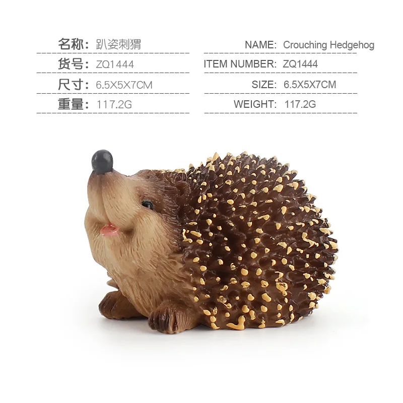 

Realistic Hedgehog Model Animal Movable Doll Doll Children's Wild Forest Animal Zoo Educational Children's Educational Toys