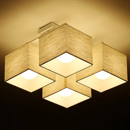 Скандинавский Европейский Простой тканевый потолочный светильник s 4/6/9 для