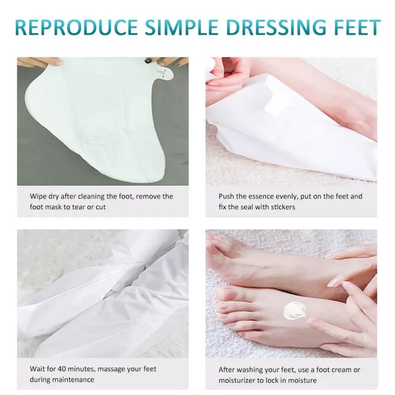 

1Pair/bag Dead Skin Remover Foot Mask Nourishing Peeling Foot Mask Dead Skin Moisturizing Exfoliating Foot Care Mask TSLM1