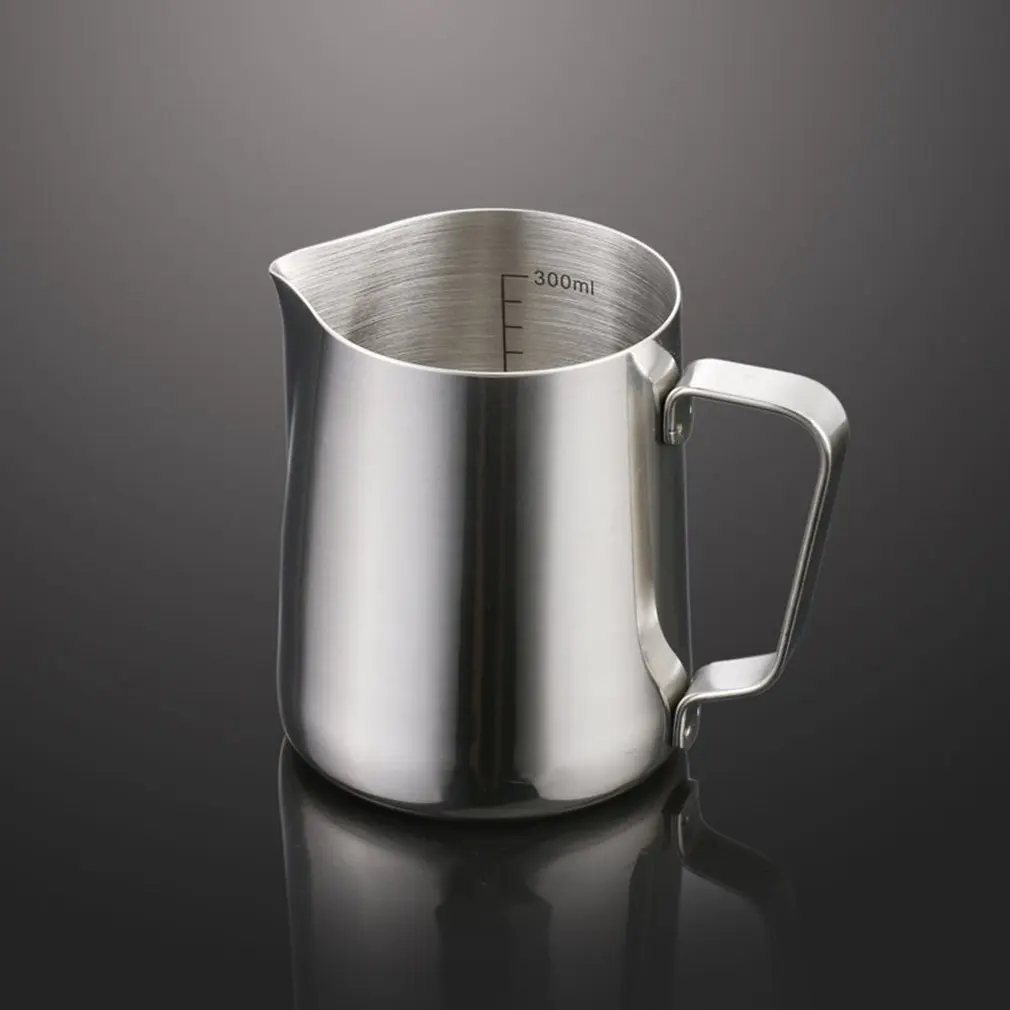 

Stainless Steel Inner Scale Pull Flower Coffee Cup Professional Milk Frother Stainless Steel Milk Frother