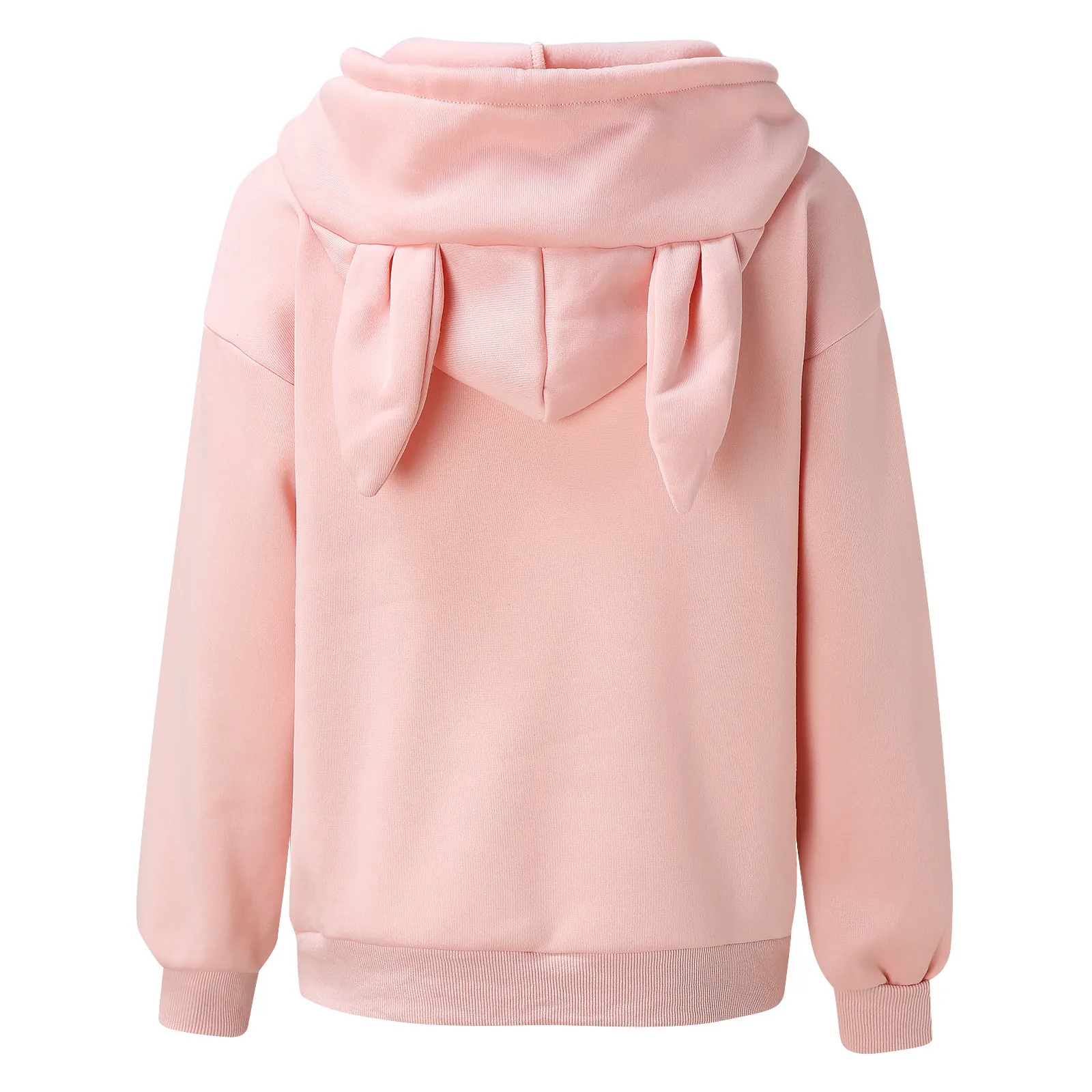 Милый свитшот с капюшоном и кроличьими ушками женские толстовки в стиле