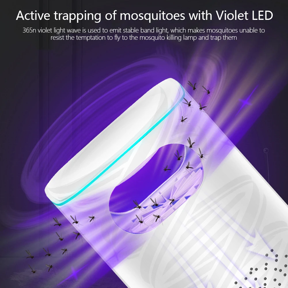 Светодиодная лампа убийца комаров УФ ночник фотокатализатор USB насекомых
