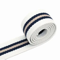 1 5 white cotton belt striated webbing jacquard ribbon belt bag crafts accessories textile sewing accessories for bag strap